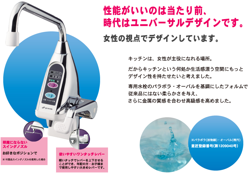 e-グランデ(イーグランデ)電解水素水生成器ビルトイン型 ｜ 株式会社